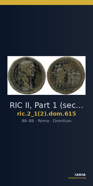 RIC II, Part 1 (second edition) Domitian 615 — CANOA