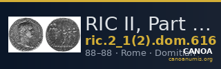 RIC II, Part 1 (second edition) Domitian 616 — CANOA