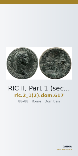 RIC II, Part 1 (second edition) Domitian 617 — CANOA