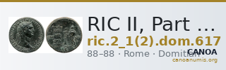 RIC II, Part 1 (second edition) Domitian 617 — CANOA