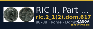 RIC II, Part 1 (second edition) Domitian 617 — CANOA