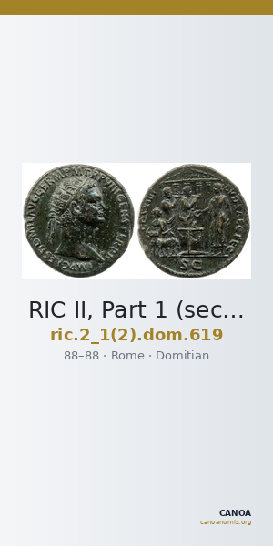RIC II, Part 1 (second edition) Domitian 619 — CANOA