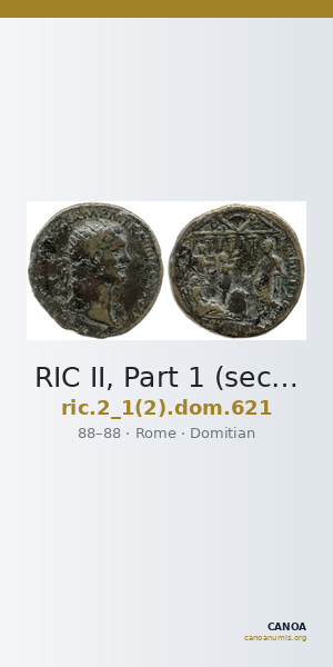 RIC II, Part 1 (second edition) Domitian 621 — CANOA