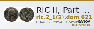 RIC II, Part 1 (second edition) Domitian 621 — CANOA