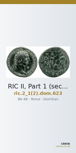 RIC II, Part 1 (second edition) Domitian 623 — CANOA