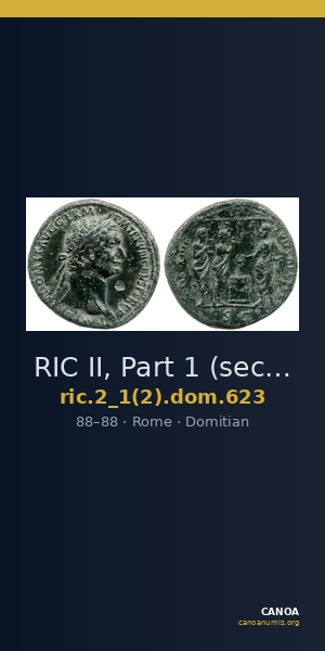 RIC II, Part 1 (second edition) Domitian 623 — CANOA
