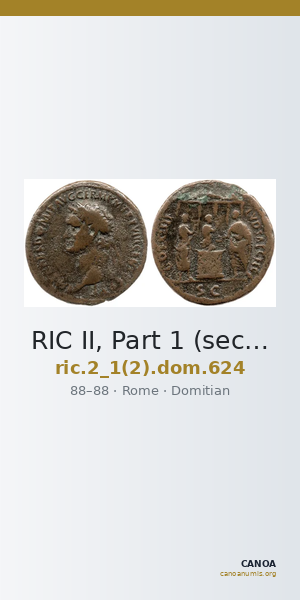 RIC II, Part 1 (second edition) Domitian 624 — CANOA