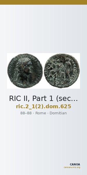 RIC II, Part 1 (second edition) Domitian 625 — CANOA