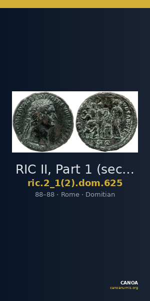 RIC II, Part 1 (second edition) Domitian 625 — CANOA