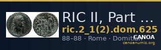 RIC II, Part 1 (second edition) Domitian 625 — CANOA