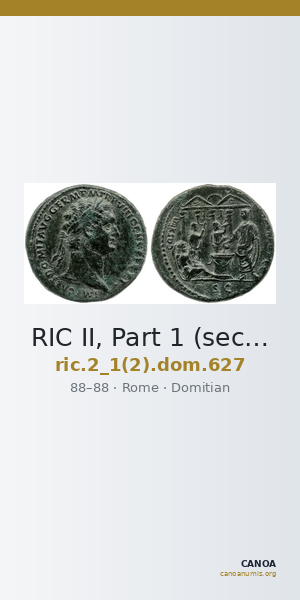 RIC II, Part 1 (second edition) Domitian 627 — CANOA