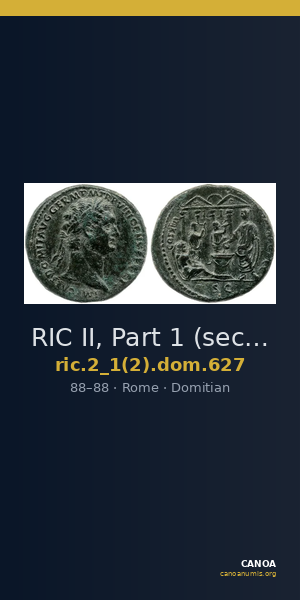 RIC II, Part 1 (second edition) Domitian 627 — CANOA