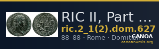RIC II, Part 1 (second edition) Domitian 627 — CANOA