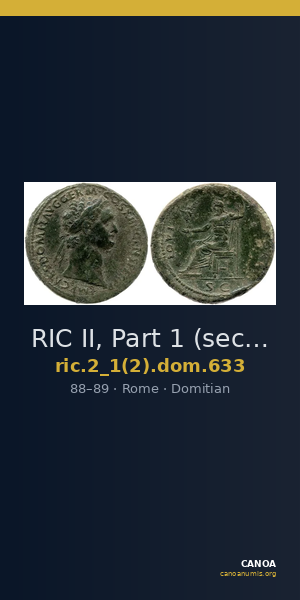 RIC II, Part 1 (second edition) Domitian 633 — CANOA