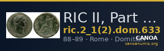 RIC II, Part 1 (second edition) Domitian 633 — CANOA