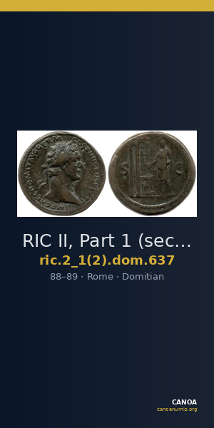 RIC II, Part 1 (second edition) Domitian 637 — CANOA