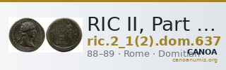 RIC II, Part 1 (second edition) Domitian 637 — CANOA