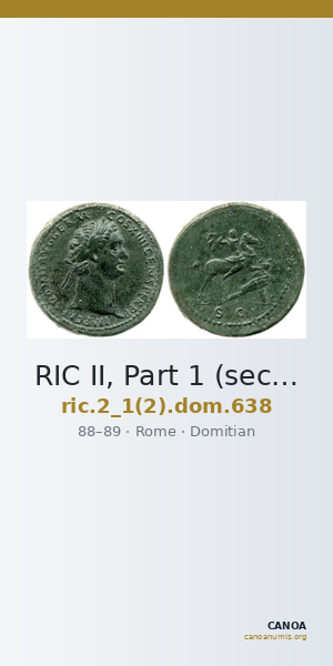 RIC II, Part 1 (second edition) Domitian 638 — CANOA