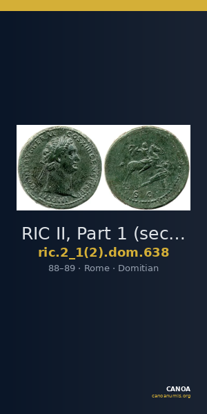 RIC II, Part 1 (second edition) Domitian 638 — CANOA
