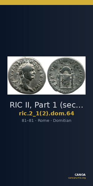 RIC II, Part 1 (second edition) Domitian 64 — CANOA