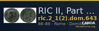 RIC II, Part 1 (second edition) Domitian 643 — CANOA