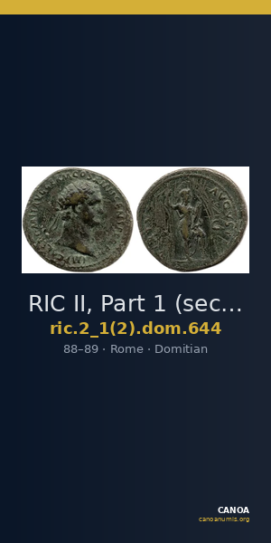 RIC II, Part 1 (second edition) Domitian 644 — CANOA