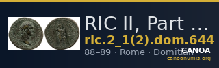 RIC II, Part 1 (second edition) Domitian 644 — CANOA