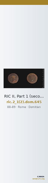 RIC II, Part 1 (second edition) Domitian 645 — CANOA