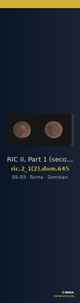 RIC II, Part 1 (second edition) Domitian 645 — CANOA