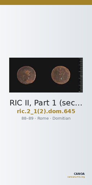 RIC II, Part 1 (second edition) Domitian 645 — CANOA