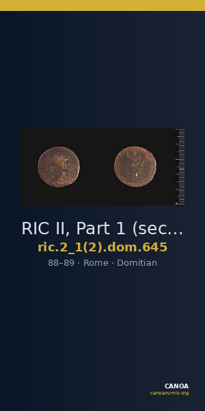 RIC II, Part 1 (second edition) Domitian 645 — CANOA