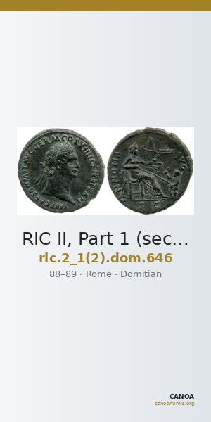 RIC II, Part 1 (second edition) Domitian 646 — CANOA