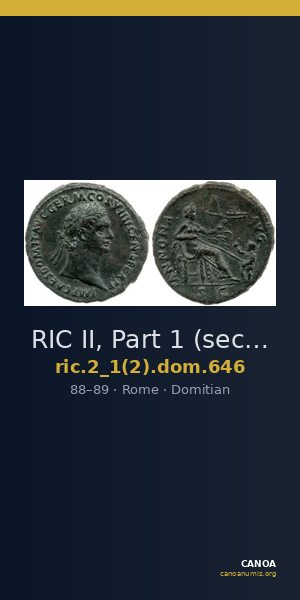 RIC II, Part 1 (second edition) Domitian 646 — CANOA