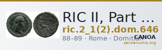 RIC II, Part 1 (second edition) Domitian 646 — CANOA