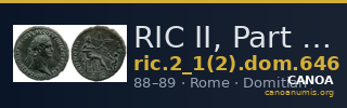RIC II, Part 1 (second edition) Domitian 646 — CANOA
