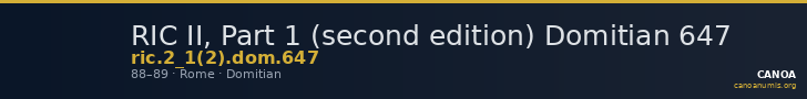 RIC II, Part 1 (second edition) Domitian 647 — CANOA