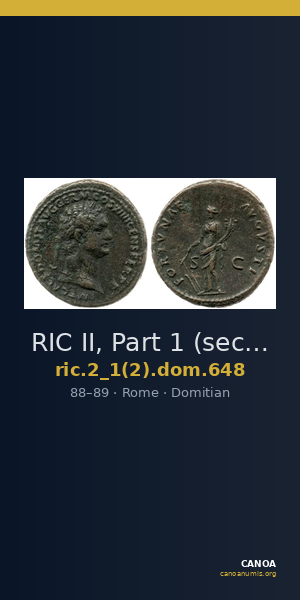 RIC II, Part 1 (second edition) Domitian 648 — CANOA