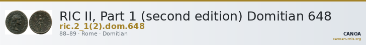 RIC II, Part 1 (second edition) Domitian 648 — CANOA