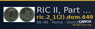 RIC II, Part 1 (second edition) Domitian 649 — CANOA