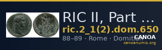 RIC II, Part 1 (second edition) Domitian 650 — CANOA