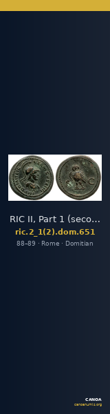 RIC II, Part 1 (second edition) Domitian 651 — CANOA