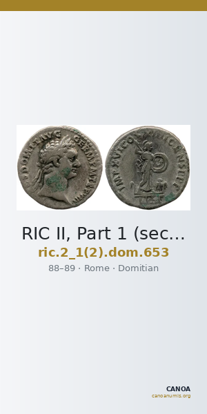 RIC II, Part 1 (second edition) Domitian 653 — CANOA
