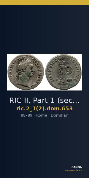 RIC II, Part 1 (second edition) Domitian 653 — CANOA