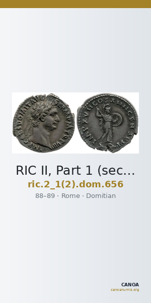 RIC II, Part 1 (second edition) Domitian 656 — CANOA