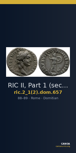 RIC II, Part 1 (second edition) Domitian 657 — CANOA