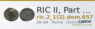 RIC II, Part 1 (second edition) Domitian 657 — CANOA