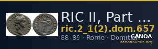 RIC II, Part 1 (second edition) Domitian 657 — CANOA