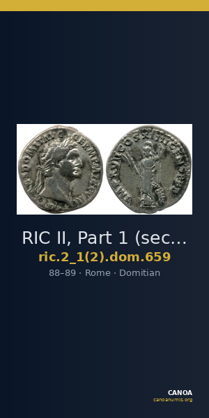 RIC II, Part 1 (second edition) Domitian 659 — CANOA