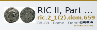 RIC II, Part 1 (second edition) Domitian 659 — CANOA