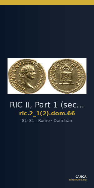 RIC II, Part 1 (second edition) Domitian 66 — CANOA